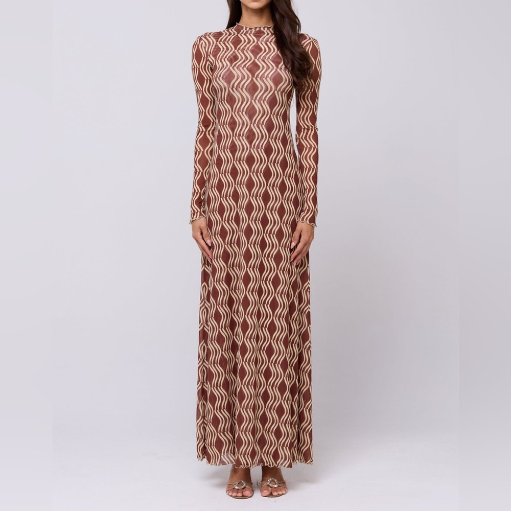 RESA Brown and Cream Striped Top